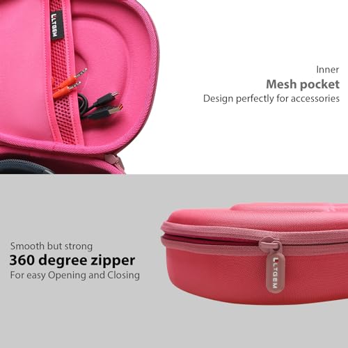 Image of LTGEM Carry Hard case for JBL Live 660NC /460NC /650BT Series and JBL Tune 500BT /570BT /510BT Series and Other Types of Headphones. (Rose Red)