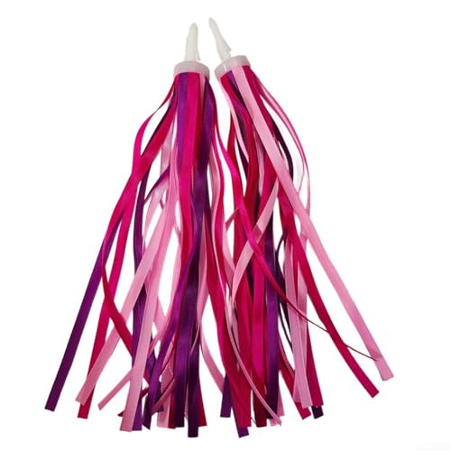 Serpentins colorés pour guidon de vélo, scooter, draisienne, accessoires de ruban à franges en plastique souple, faciles à installer, violet, rose, noir et...