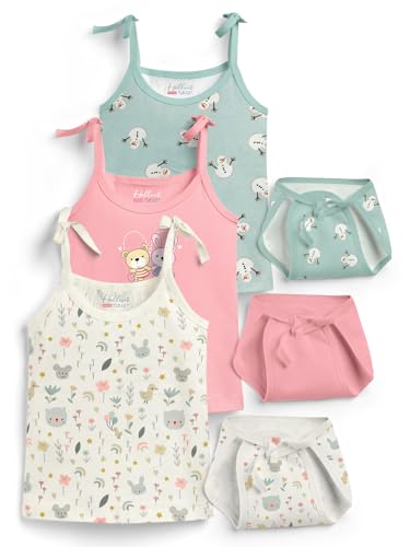 Image of HELLCAT 100% Cotton Strap Open Jhabla T Shirt and Nappy Matching Co-ords Set for Babies - Pack of 3 | Jabla and Langot Set for Babies (Unisex)