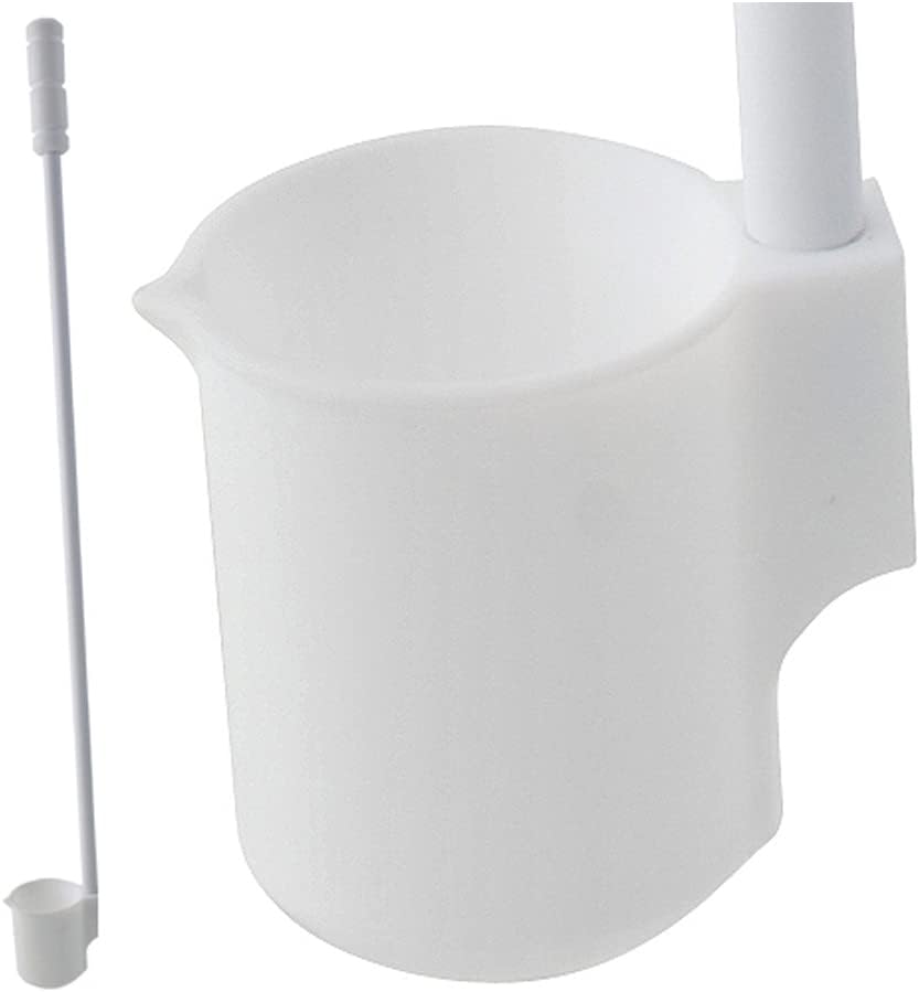1212Z89EA 307024-1000 PTFE Lab Sampling Dipper/Ladle with Extendible Shaft and Beaker, 1000 ml Capacity