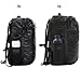 COR Surf Travel Backpack Carry On Backpack for Airplanes - Island Hopper 2.0 - Travel Backpack with Clamshell Design -Black with Green Zipper