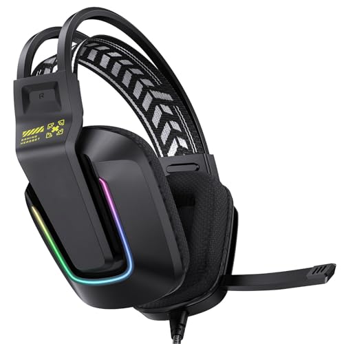 Casque de jeu filaire USB PC ordinateur portable console microphone réglable - 2