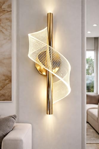 Image of Modern Spiral Design 3 Different Color Mode Changing (Wh /WW /NW) Energy Saving Led Wall Lamp for Bedroom, Living Room, Restaurants, Dining, Coffee Shop,Home Etc