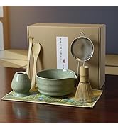 Amazon | KUMORINO 抹茶セット 7点 片口抹茶碗 百本立茶筅 茶杓 茶こし