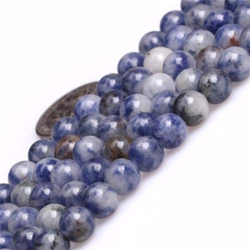 Blue White Sodalite Beads for Jewelry Making Natural Gemstone Semi Precious 12mm Round 15 inch(31-33pcs)