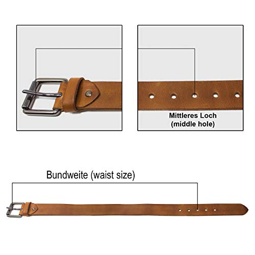 ROYALZ cintura in pelle da uomo in robusto bufalo