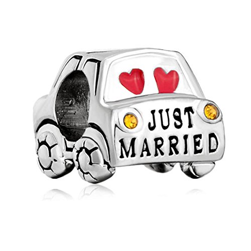 European Just Married Charm Bead Spacer for Snake Chain Charm Bracelet3