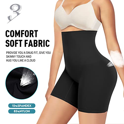 Image of Werena Seamless Slip Shorts for Women Under Dress Shaping Boyshorts Panties Tummy Control Shapewear