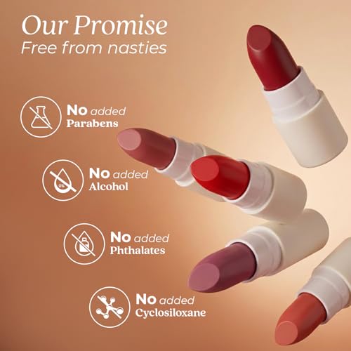 Image of Just Herbs Herb Enriched Lipstick Kit | 8 Creamy Matte Shades | Travel Friendly & Richly Pigmented | Infused with Ashwagandha, Brahmi & Castor Oil | Curated for Indian Skin Tones (Reds & Pinks)