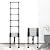 Telescoping Ladder 12.5ft Stainless Steel Extension Folding Ladder 3.8m, Portable Heavy Duty Multi-Purpose Telescopic Ladder with Slip-Proof Feet, 330LBS Capacity, Ladder for Home Loft or RV