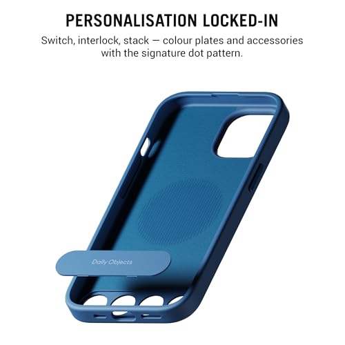 Image of DailyObjects iPhone 15 Stack Signature Magnetic Case Cover | Compatible with Magsafe | Camera & Body Protection | Shock /Scratch Proof| Dual Hybrid Protection | Wireless Charging - Indigo Blue