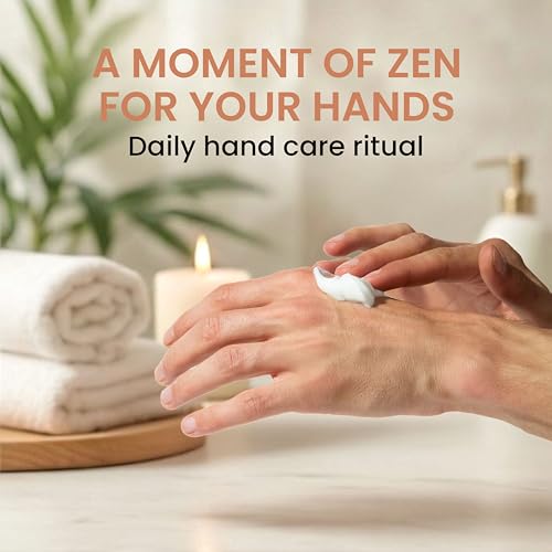 Image of Mintree Hand Cream for Men and Women, Lightweight & Hydrating with Shea Butter, Avocado Butter, Ceramides & Squalane, Beige | 48 HR Hydration & Woody Scent | Suitable for All Skin Types, 30 g