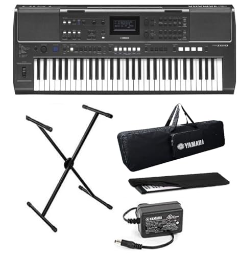 Image of Mexa Compatible With Yamaha PSR-I510 Keyboard Digital Portable 61-Keys With Mexa Keyboard Bag, Stand, Dust Cover, & Power Adapter.