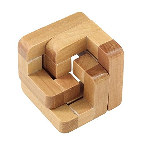 GeekGoodies Wooden 3D Wooden Interlocked Puzzle Brain Teaser