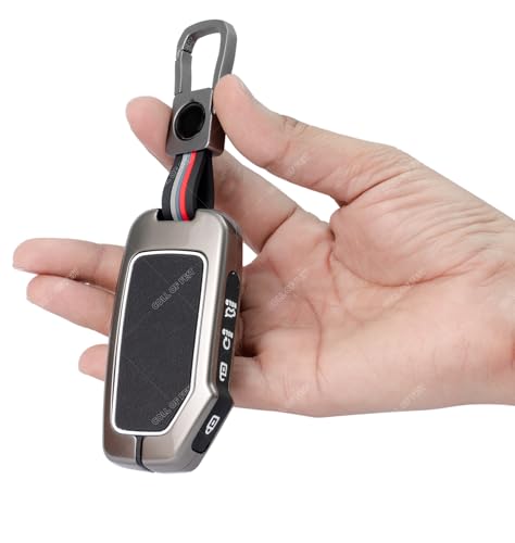 Image of Coll of Fest Premium Metal Silicon Key Cover Compatible with Kia Seltos Facelift | Seltos 2024 | Sonet Facelift | Carens Clavis | Carens X-Line | Seltos 2023 4 Button Key Glow in the Dark