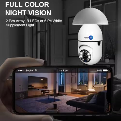 Maizic Smarthome 3MP WiFi Bulb CCTV Camera 300 g - Image 7