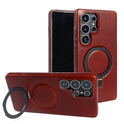 Protection en cuir de luxe rouge rubis pour Samsung Galaxy S25 Ultra et S24 FE