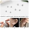 5 Paires 6mm Boucles d'Oreilles Homme Boucle Aimantée en Acier Inoxydable Magnétiques Fausse Boucle d'Oreille Femme Zircon Brillant Boucle d Oreille Homme Aimant Cadeaux Anniversaire Noël Valentin #3