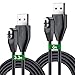 3.3ft & 6ft Shokz Charging Cable [2 Pack Black] aftershokz Headphones Charger Replacement Magnetic Cable for Aeropex AS800, OpenRun, OpenRun Mini, OpenRun Pro, OpenComm Long USB Charge Cord