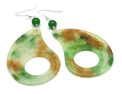 Boucles d'oreilles Jade multicolore en argent 925, fini les bijoux ternes et irritants