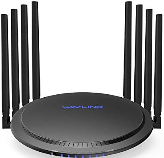 WAVLINK AC3000 Smart WiFi Router-MU-MIMO Tri-Band Gigabit Wireless Internet High Speed Router for Home,4K Streaming with USB 3.0 Ports for Gaming Router,Parental Control&QoS