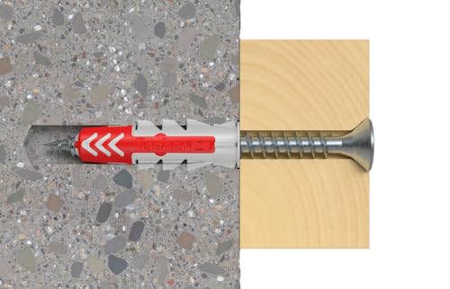 Fischer – Dübel Duopower mit Schraube, grau, 544015
