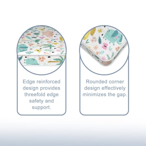 Image of 3 Inch Mini Toddler Mattress, 38 inch Lx26 inch W Portabel Mattress, Elephant
