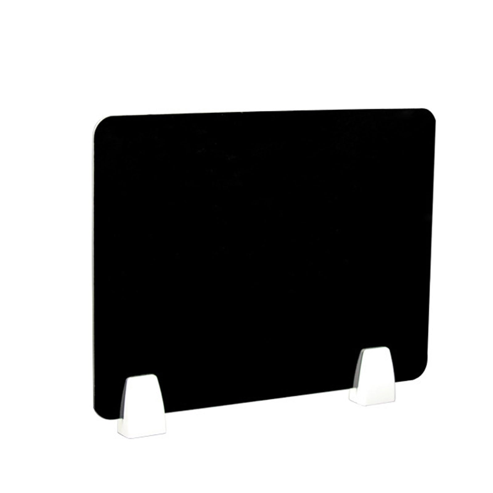 Piano di Lavoro da Ufficio in Acrilico fonoassorbente con Caratteristiche protettive, Adatto ad aule, biblioteche e Altri Ambienti Simili (Nero, 30 cm x 60 cm, con Clip).