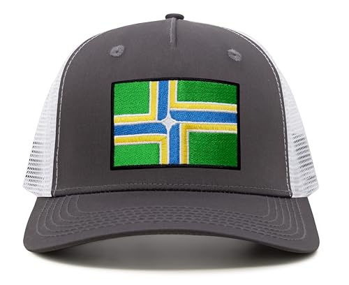 Image of International Tie City Hat for Men and Women, Adjustable Snapback Trucker Baseball Cap with Embroidered Patch