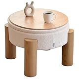 LAMBY HOME Mesa de Centro con Almacenaje - Mesa Auxiliar Salon de Borreguito, 78x78x52 cm