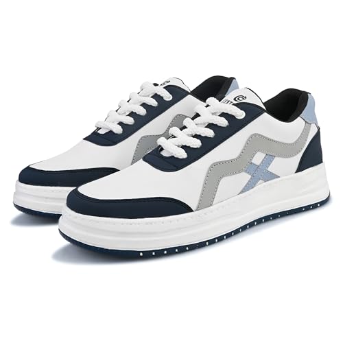 Image of Centrino Gym Casual Sneakers for Man | Shoes for Men Stylish | Lightweight Lace-Up Canvas Walking Shoes | Cushioned Insole | Breathable Comfortable | Anti-Skid Sole | Mens Sports Sneaker Shoes Daily (9537)