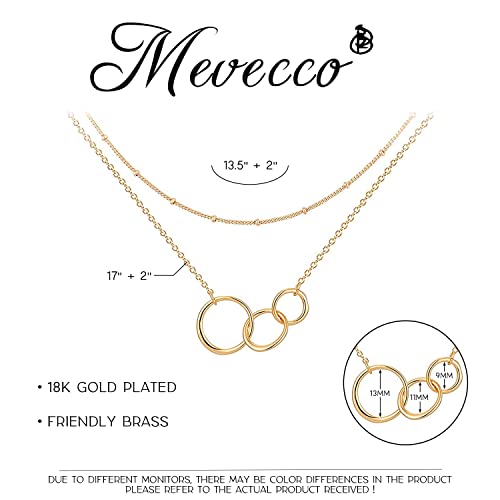 Image of MEVECCO Dainty Pendant Layered Necklaces for Women