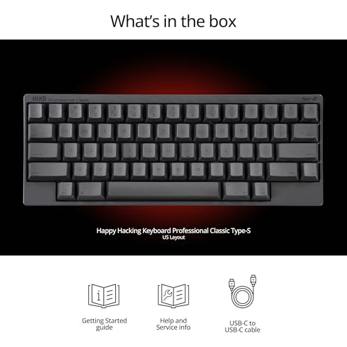 Image of HHKB - Happy Hacking Keyboard Professional Classic Type-S Charcoal (Wired, USB-C, Silent, Mac, Windows, Charcoal, Printed) with 2-Year Advance Exchange Warranty