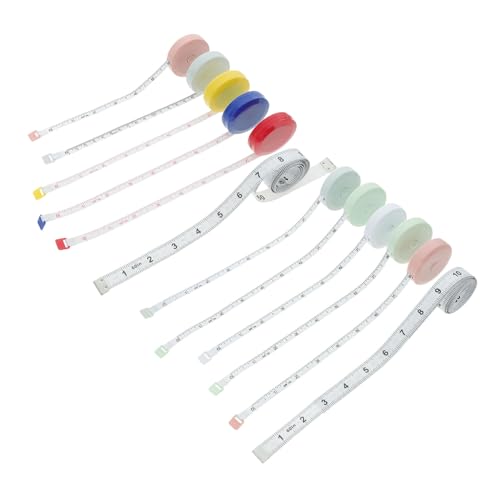 SOPOTUTU 12個 伸縮式小型テープメジャー 軽量多機能巻尺 裁縫 身体測定 手芸用 柔軟製 携帯便利家用 ショップ用 ランダムカラ ランダムカラー