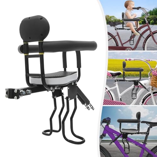 GDSKR Fahrrad Kindersitz Vorne, Verstellbare Kinderfahrradsitz, Kinder Sitz Fahrradsitz Vorne Montiert, Mountain Bike Fahrrad Kindersitz 40kg, für Mountainbikes, Citybikes, Falträder