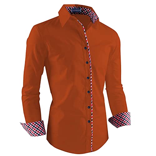 Image of Zombom Combo of Men's Solid Regular Fit Cotton Blend Full Sleeve Casual Shirts (Pack of 2)