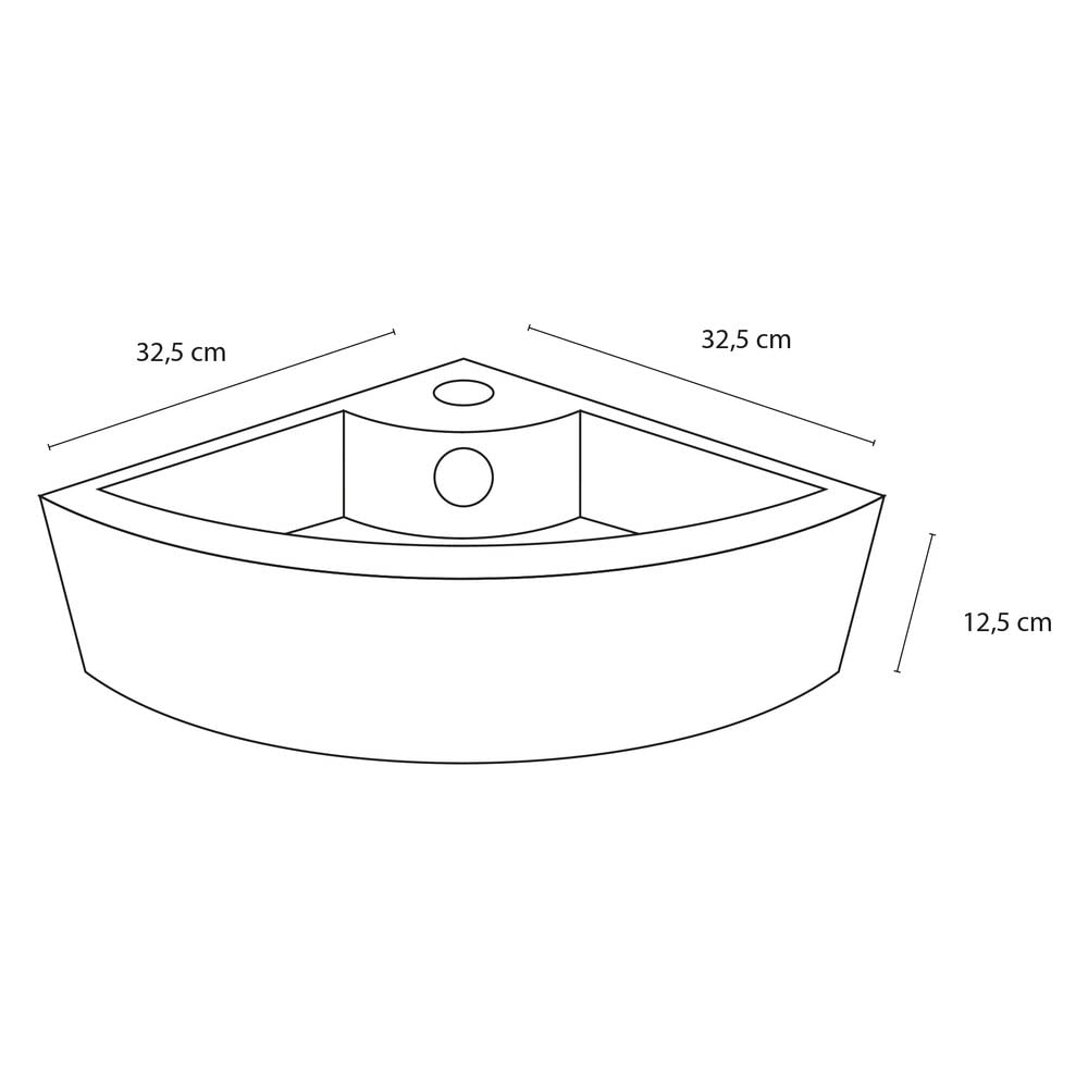 Differnz Keres 38.012.00 Lave-mains céramique