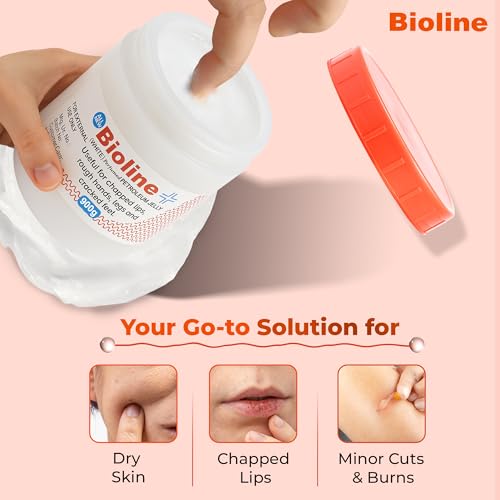 Image of Bioline White Perfumed Petroleum Jelly | Deep Moisture & Skin Protection | Heals Dry Skin, Chapped Lips, Cracked Heels & Minor Cuts | Daily Use for All Skin Types- 900g (Pack of 2)