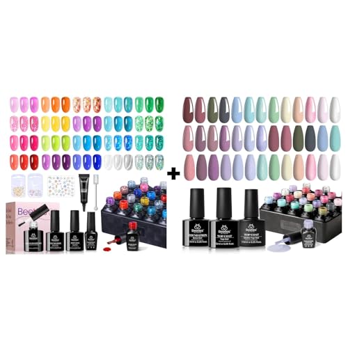 Beetles Jelly Gel Nail Polish Kit,20 Colors Neon Cat Eye