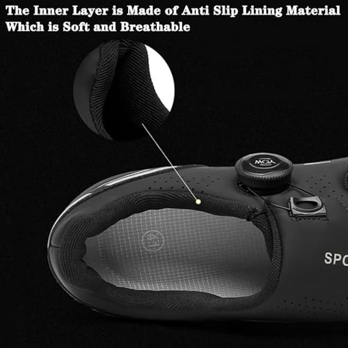 Cycling Shoes Men & Women Road/MTB – SPD Self-Locking System, Lightweight & Breathable Bicycle Shoes with Flat Sole for Road & Mountain (Unisex)4
