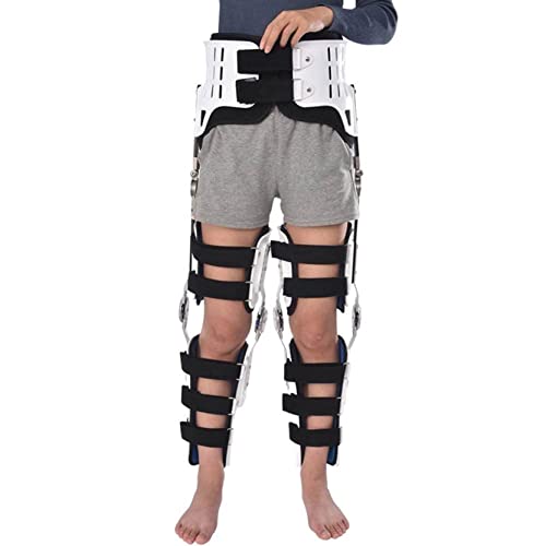 Bequeme Hüft-Knöchel-Fuß-Orthesenbandage für Erwachsene, Hüft-Kreuzbein-Taillen-Knie-Knöchel-Fußgelenk-Fixierungsbandage, Knie-Knöchel-Fuß-Orthesenbandage, mit oder ohne Knöchel