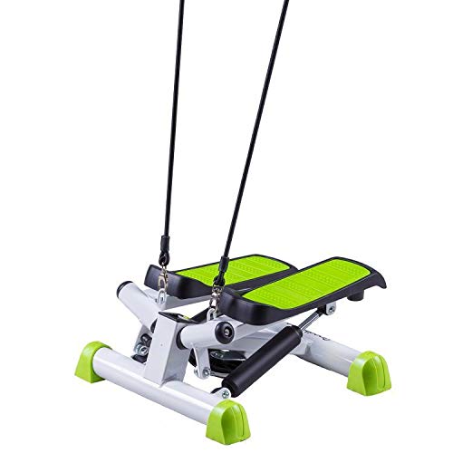 Goodhome Stepper Fitness GB-5032Y - Stepper con asas y cuerdas (pantalla...