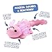 Fingerlings Interactive Baby Axolotl with Inflatable Pool, Alix, Swims and Lights Up in Water, Rainbow Lights Tell Your Mood (Ages 5+)