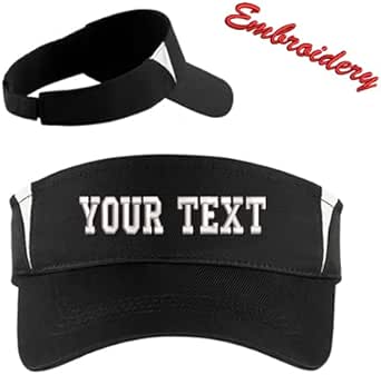 Personalize Text Colorblock Visor STC13 / Custom Text Visor/Embroidery ...