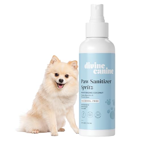 Image of Dog Paw Cleaner Spray - Coconut No-Rinse Wash - 5.1 Fl Oz | Alcohol-free coconut dog paw cleaner spray with aloe, copaiba & lemongrass to clean paw pads after walks - no rinse