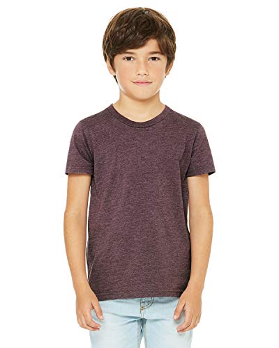 Bella + Canvas Youth CVC Jersey T-Shirt,HEATHER MAROON,M