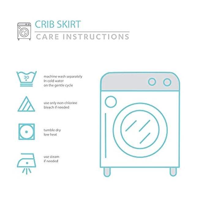 Lush Decor Ruffle Crib Skirt, 16 Drop, White