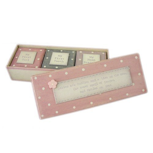 East Of India Pink With Flower Baby First Boxes