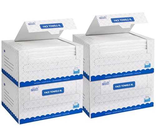 Image of HOMEXCEL Face Towels, XL Disposable Face Towelette Ultra Soft & Absorbent