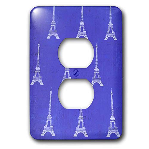 Cache-prises Tour Eiffel violet 3dRose plaque murale décorative design violet